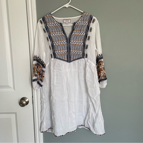 Johnny Was Workshop Amika Paris Tunic Dress Embroidered boho Style - Picture 1 of 12